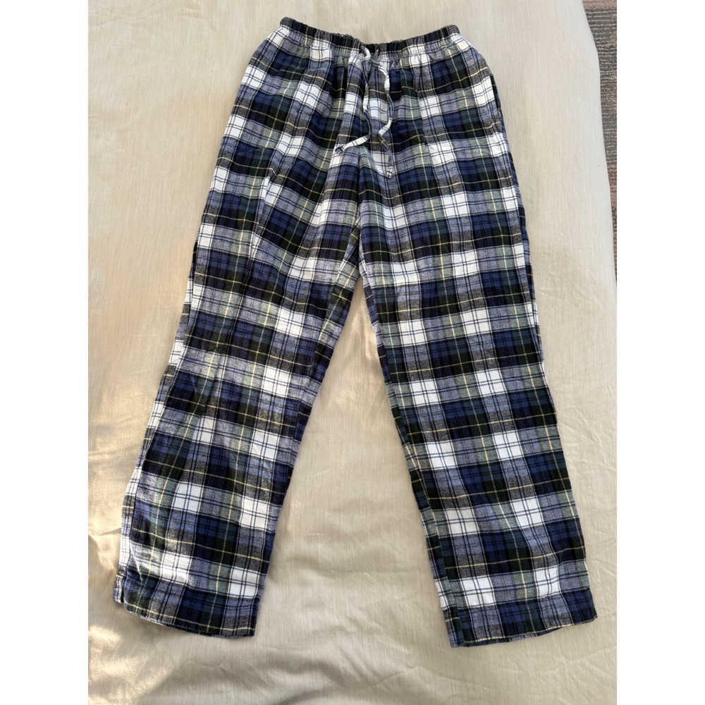 L.L. Bean Plaid Flannel Lounge Pajama Pants XS Cotton Elastic Waist Cozy